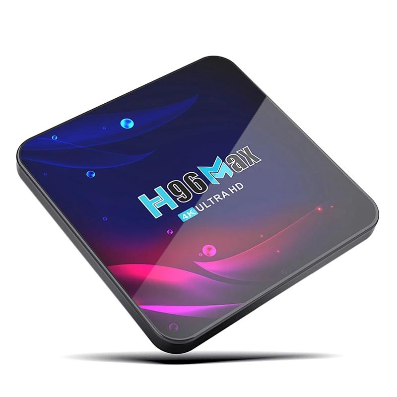 H96 Max ȵ̵ 11 Ʈ TV ڽ, 4K HD Ʈ 5G   ù ̵ ÷̾, HDR USB3.0 TV ڽ, EU ÷  ǰ